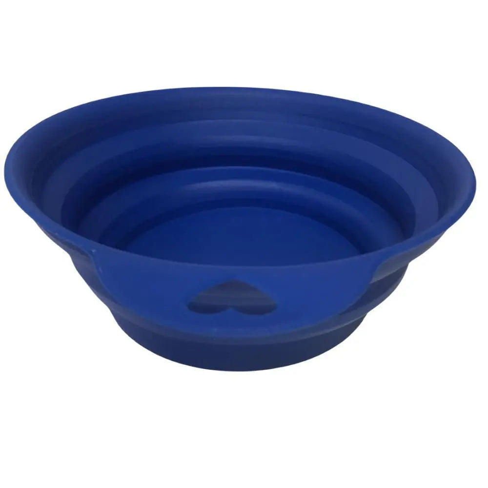 YES4PETS 4 x Pet Portable Folding Bowl Dog Cat Food Feeding Water Feeder Collapsable Travel - Paws & Palettes
