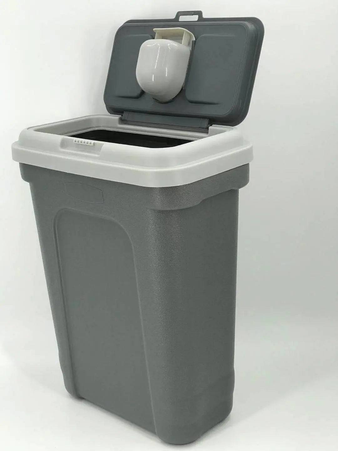 55cm 45L Pets Dogs Puppy Food Storage Storer Container w/ Scoop GRY - Paws & Palettes