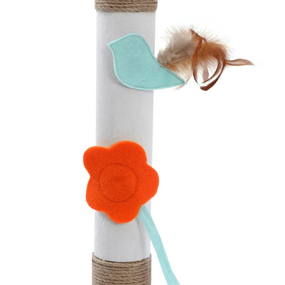 YES4PETS 89 cm Cat Kitten Single Scratching Post with Toy - Paws & Palettes