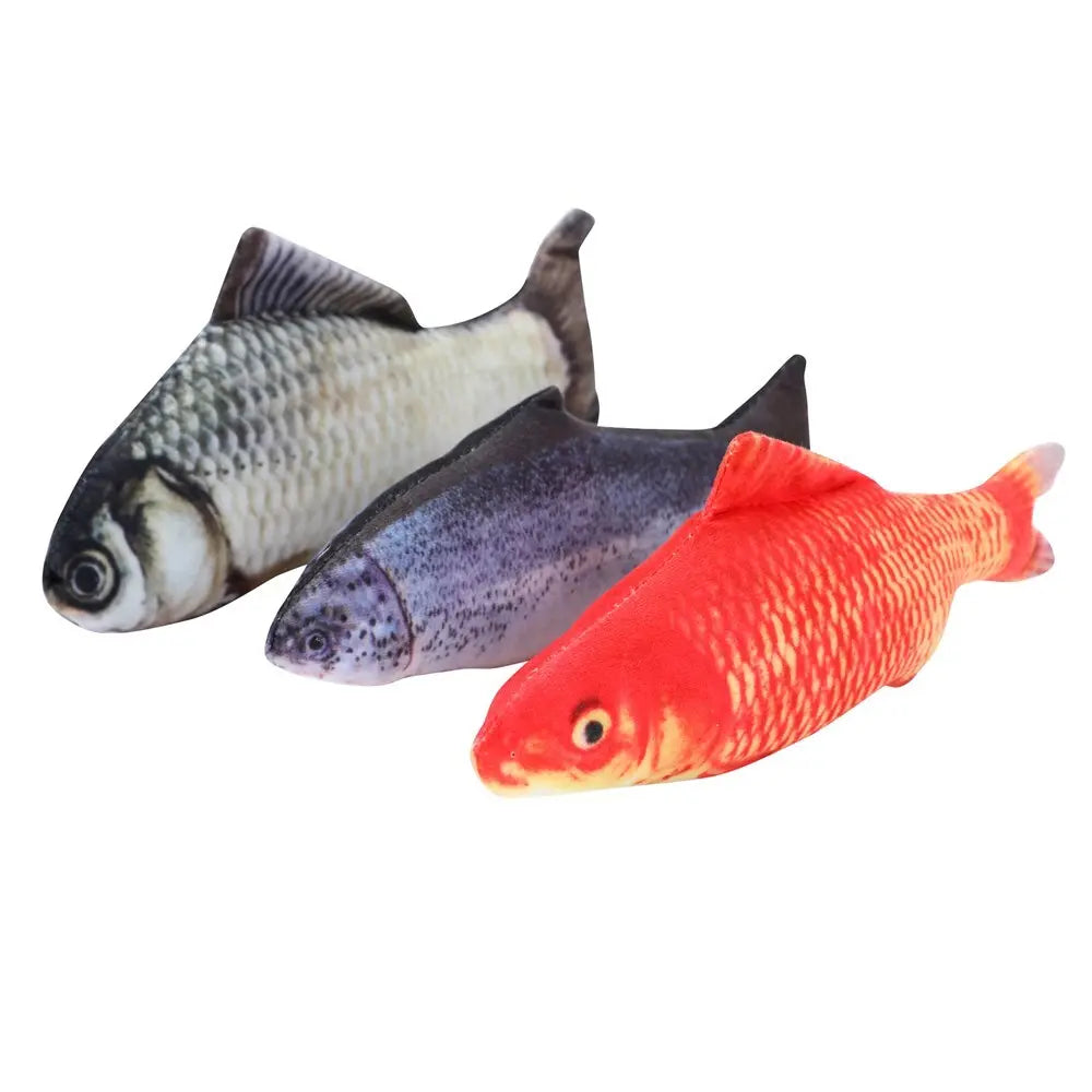 YES4PETS 3 X Real Fish Printed Kitten Cat Catnip Toy 20 cm - Paws & Palettes