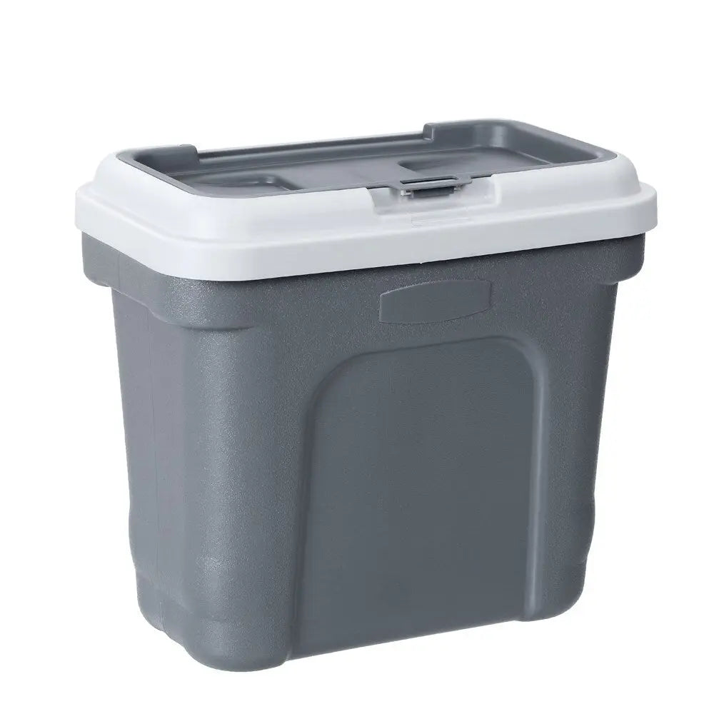 30L Pet Dogs Puppy Food Storage Storer Container w/ Scoop Grey - Paws & Palettes