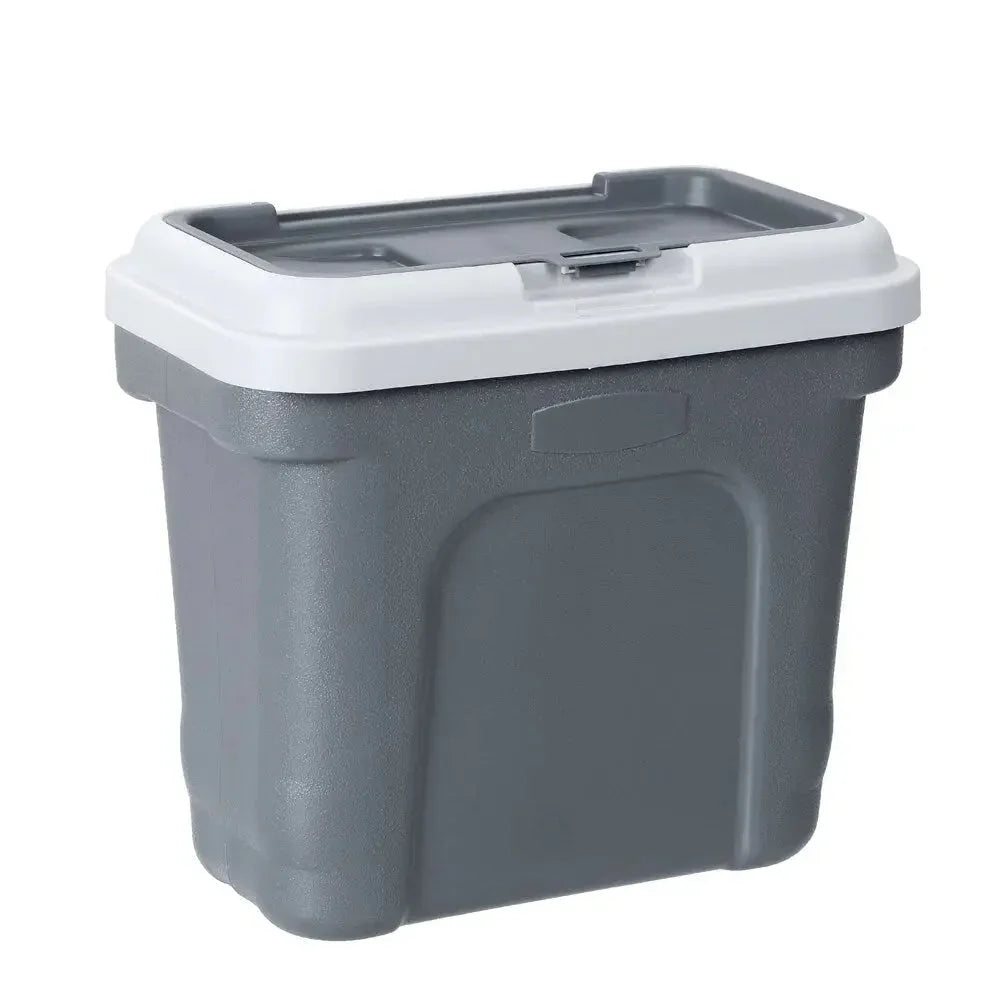30L Pet Dogs Puppy Food Storage Storer Container w/ Scoop Grey Dropshipzone