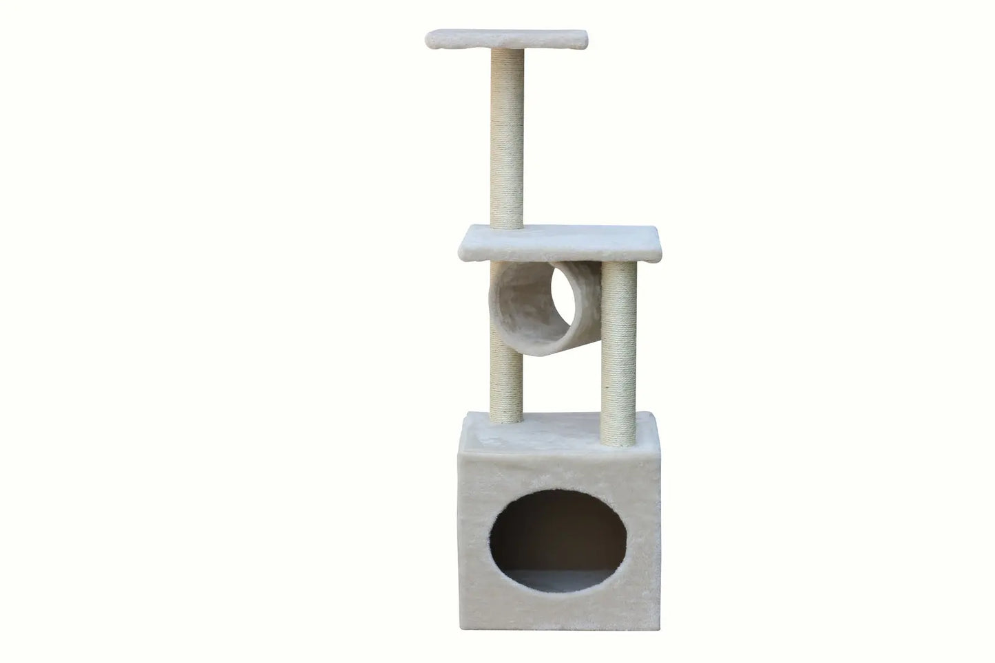 YES4PETS 112 cm Beige Cat Kitten Scratching Post Tree Scratcher Pole - Paws & Palettes