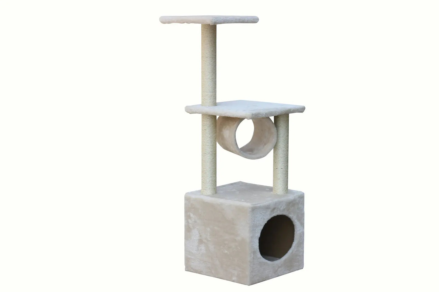 YES4PETS 112 cm Beige Cat Kitten Scratching Post Tree Scratcher Pole - Paws & Palettes