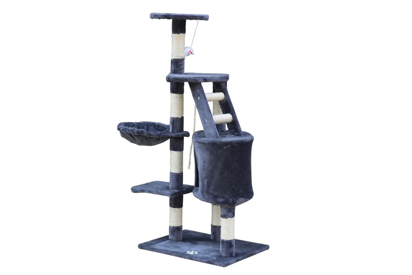 YES4PETS 120 cm Multi level Cat Kitten Scratching Post Tree-Grey - Paws & Palettes