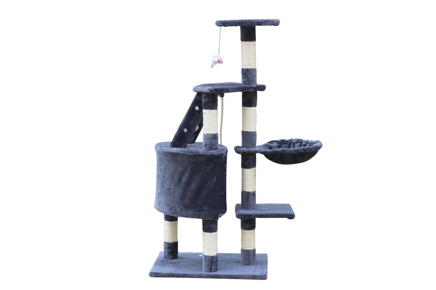 YES4PETS 120 cm Multi level Cat Kitten Scratching Post Tree-Grey - Paws & Palettes