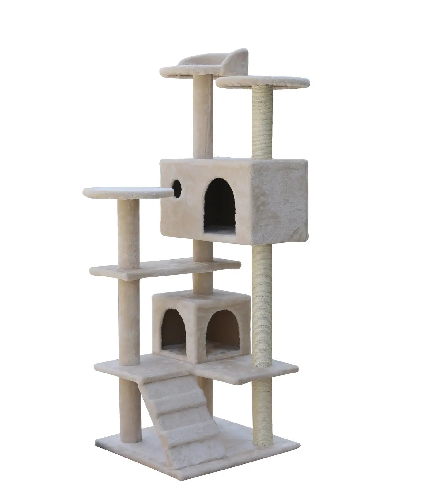 YES4PETS 130 cm Beige Cat Scratching Post Tree Scratcher Pole-Beige - Paws & Palettes