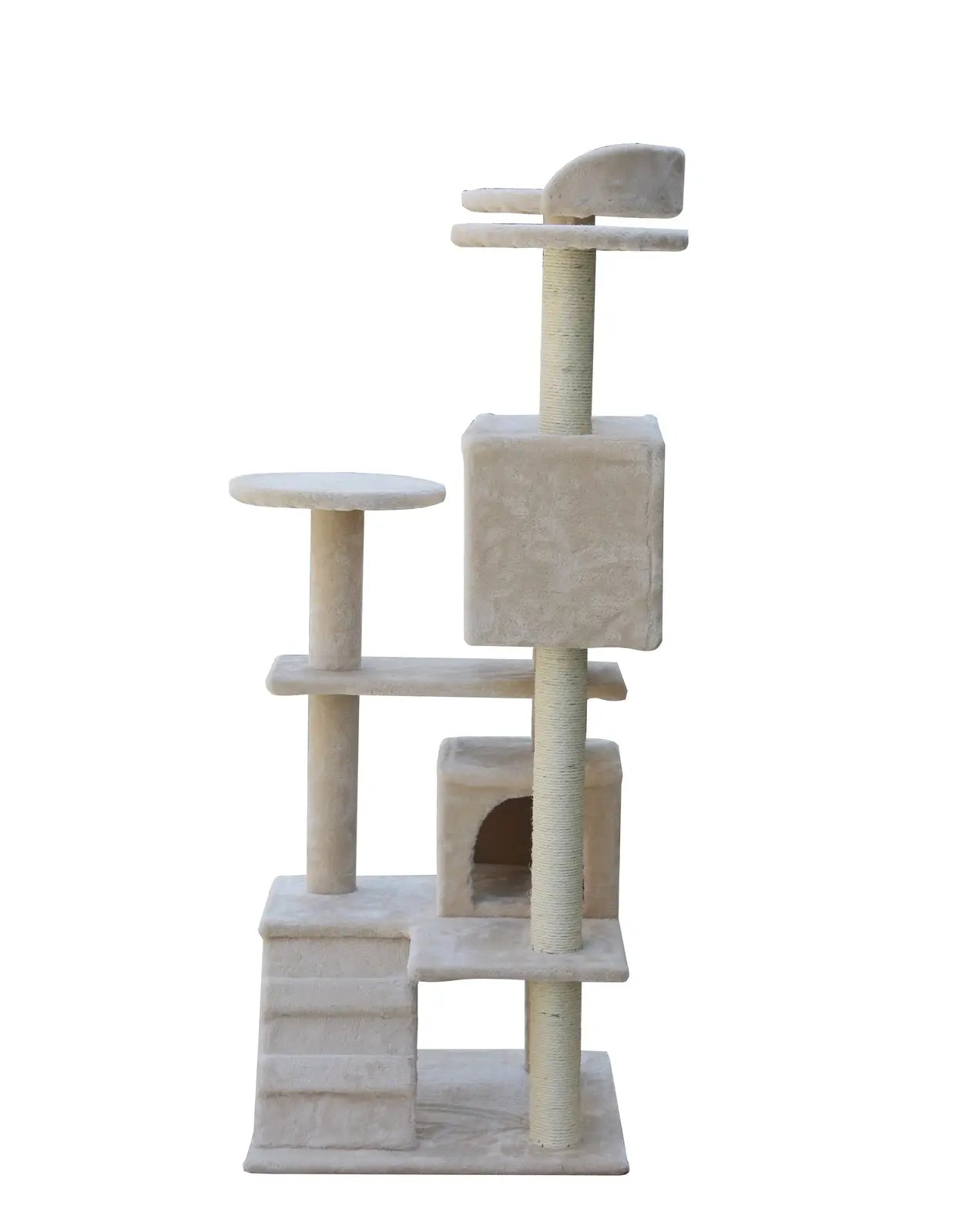 YES4PETS 130 cm Beige Cat Scratching Post Tree Scratcher Pole-Beige - Paws & Palettes