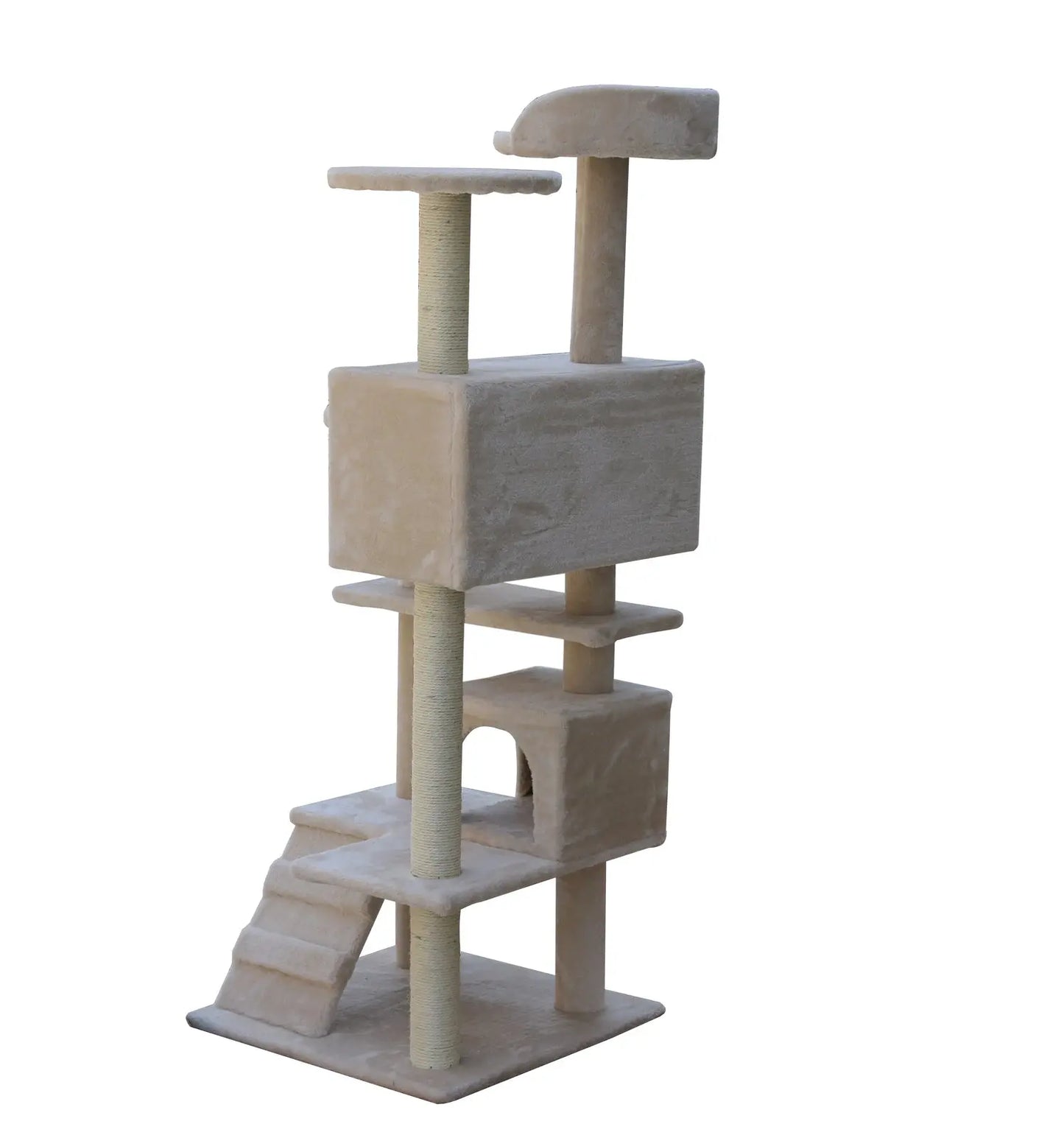 YES4PETS 130 cm Beige Cat Scratching Post Tree Scratcher Pole-Beige - Paws & Palettes