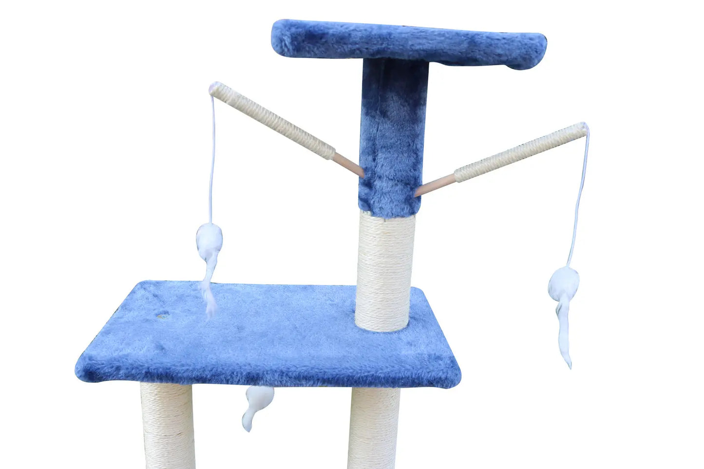 YES4PETS 138cm Cat Scratching Post Tree Post House Tower with Ladder-Blue - Paws & Palettes