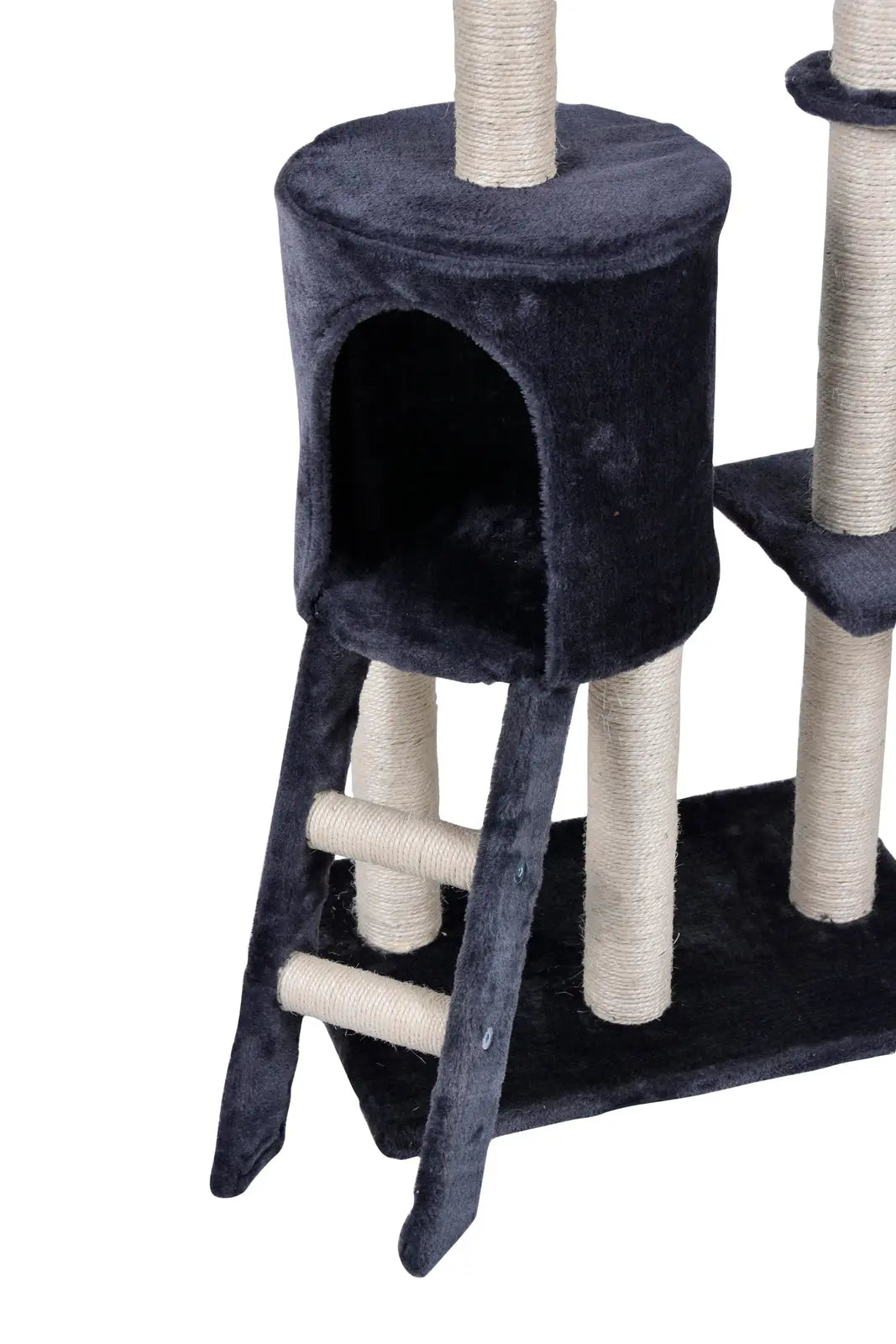 YES4PETS 138cm Cat Scratching Post Tree Post House Tower with Ladder-Grey - Paws & Palettes