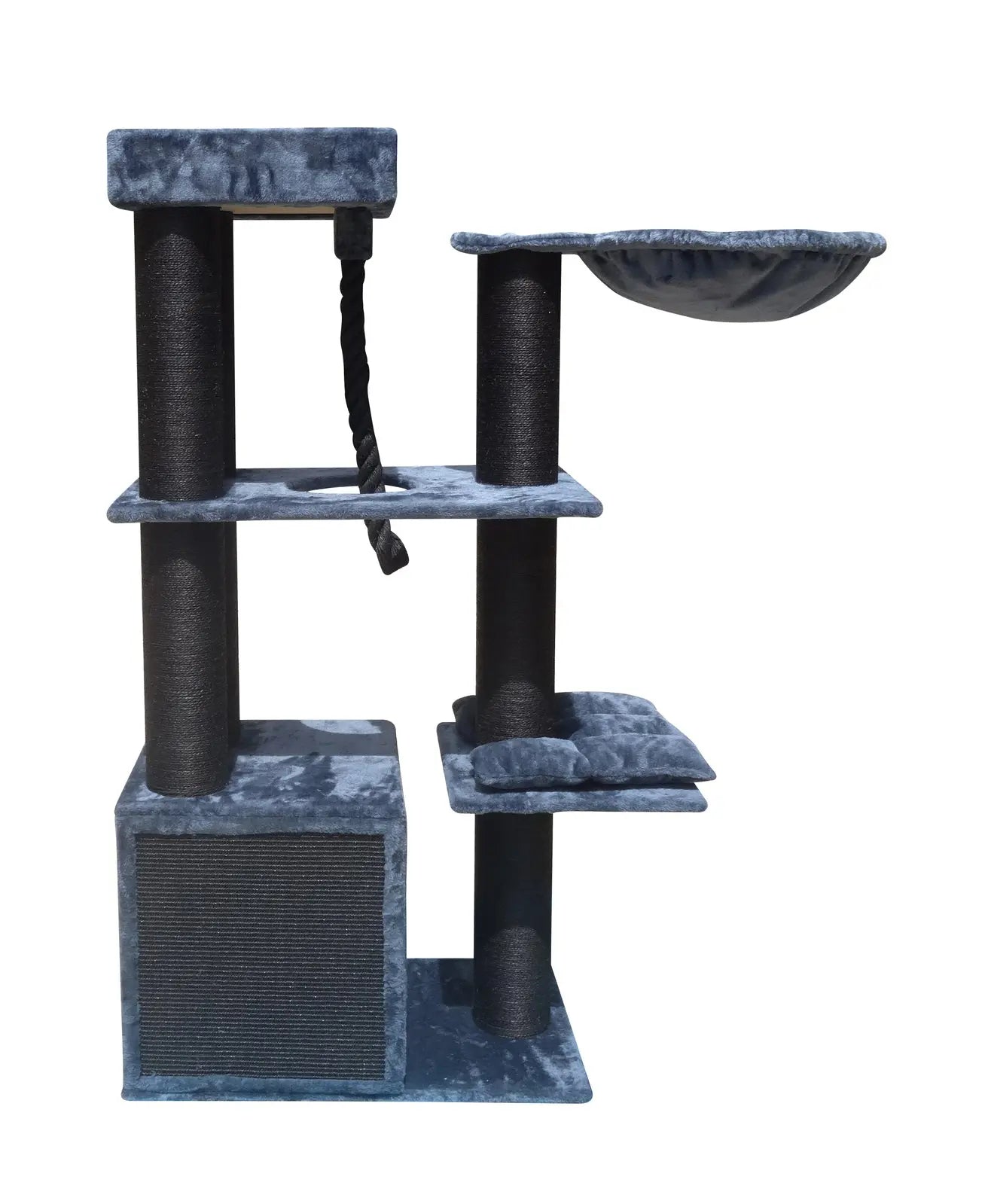 YES4PETS 33kg 160 cm XL Multi Level 14cm Thick Cat Scratching Post Tree Scratcher Pole- Grey - Paws & Palettes