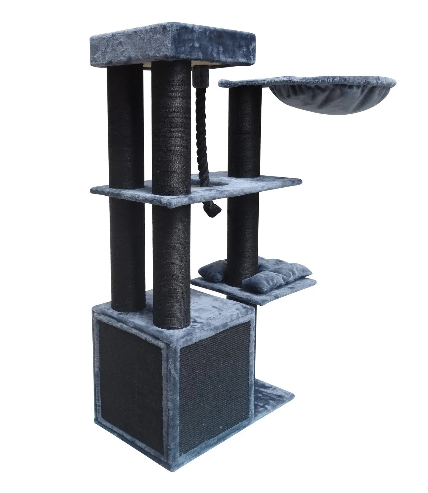 YES4PETS 33kg 160 cm XL Multi Level 14cm Thick Cat Scratching Post Tree Scratcher Pole- Grey - Paws & Palettes