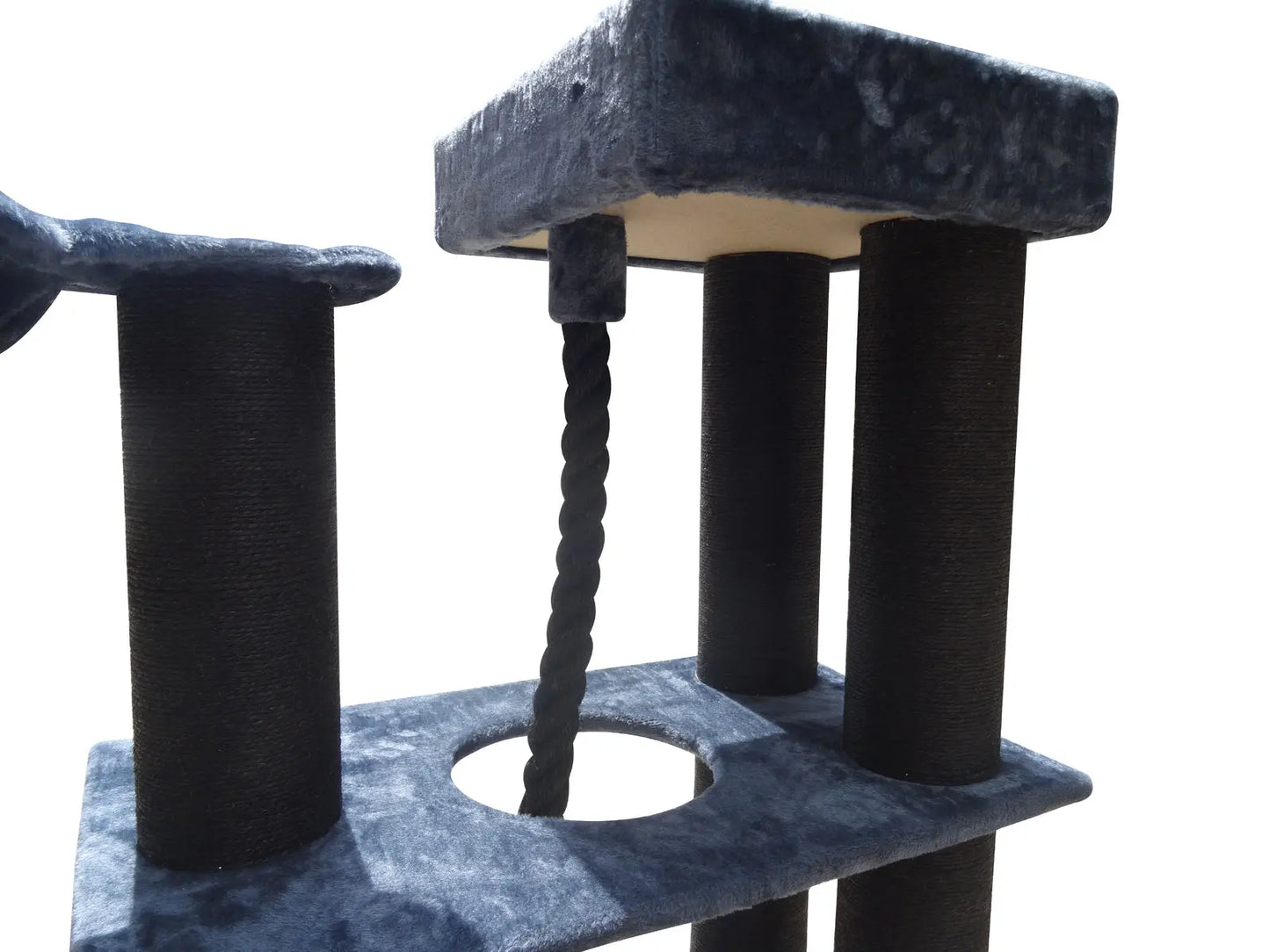 YES4PETS 33kg 160 cm XL Multi Level 14cm Thick Cat Scratching Post Tree Scratcher Pole- Grey - Paws & Palettes
