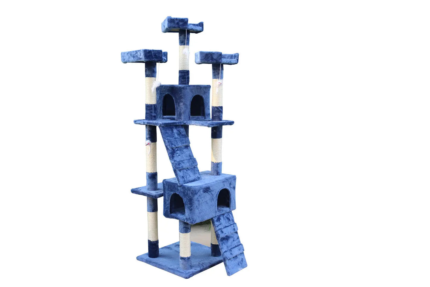 YES4PETS 170cm Cat Scratching Post Tree Post House Tower with Ladder Furniture Blue - Paws & Palettes