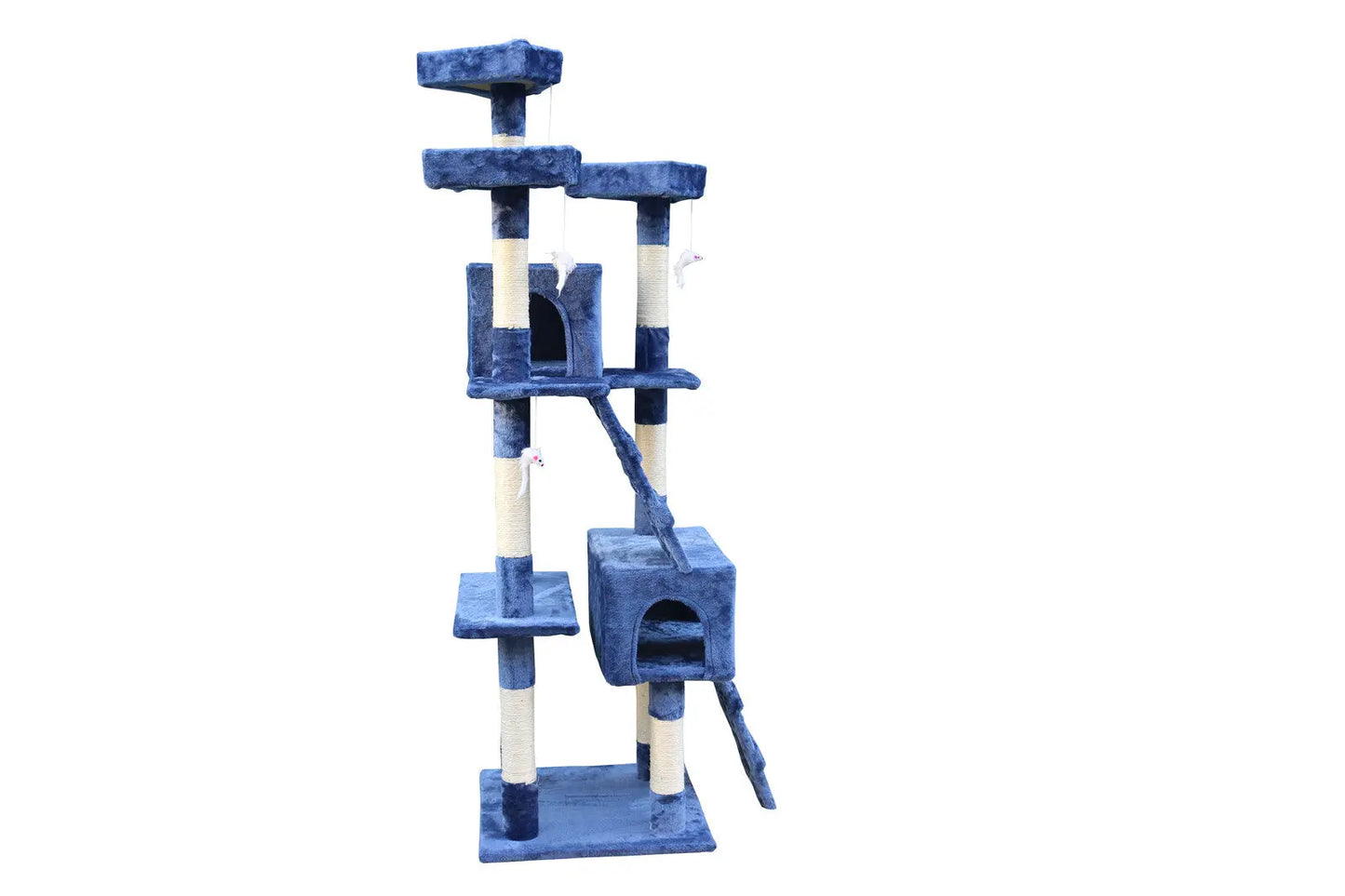 YES4PETS 170cm Cat Scratching Post Tree Post House Tower with Ladder Furniture Blue - Paws & Palettes