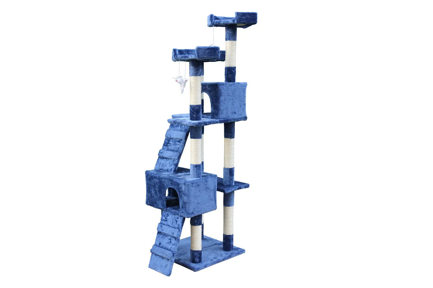 YES4PETS 170cm Cat Scratching Post Tree Post House Tower with Ladder Furniture Blue - Paws & Palettes
