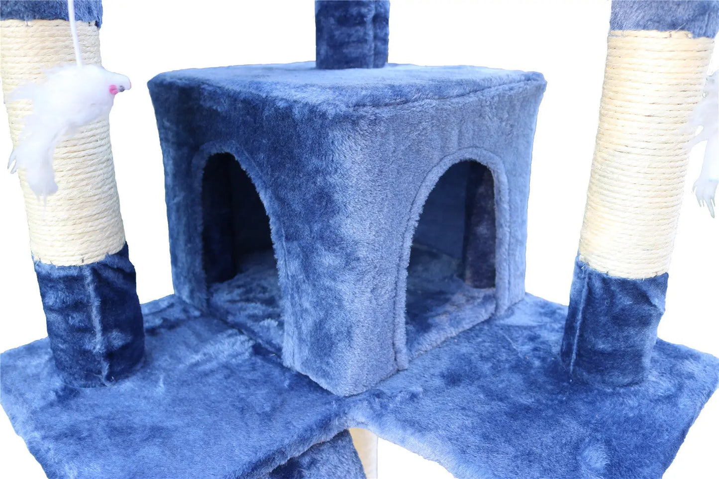 YES4PETS 170cm Cat Scratching Post Tree Post House Tower with Ladder Furniture Blue - Paws & Palettes