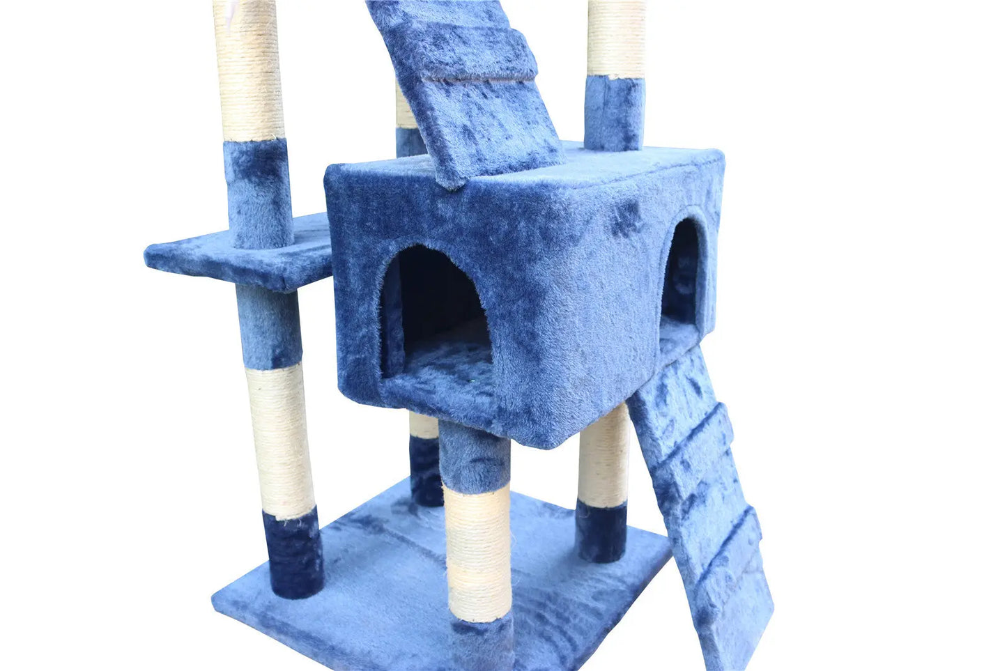 YES4PETS 170cm Cat Scratching Post Tree Post House Tower with Ladder Furniture Blue - Paws & Palettes