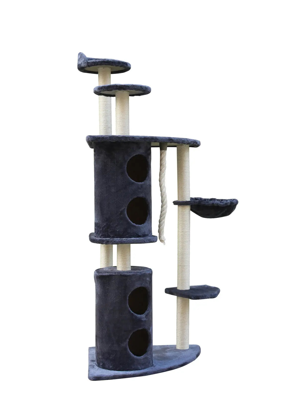 YES4PETS 170cm XL Multi Level Cat Scratching Post Tree Post Furniture House Tower - Grey - Paws & Palettes