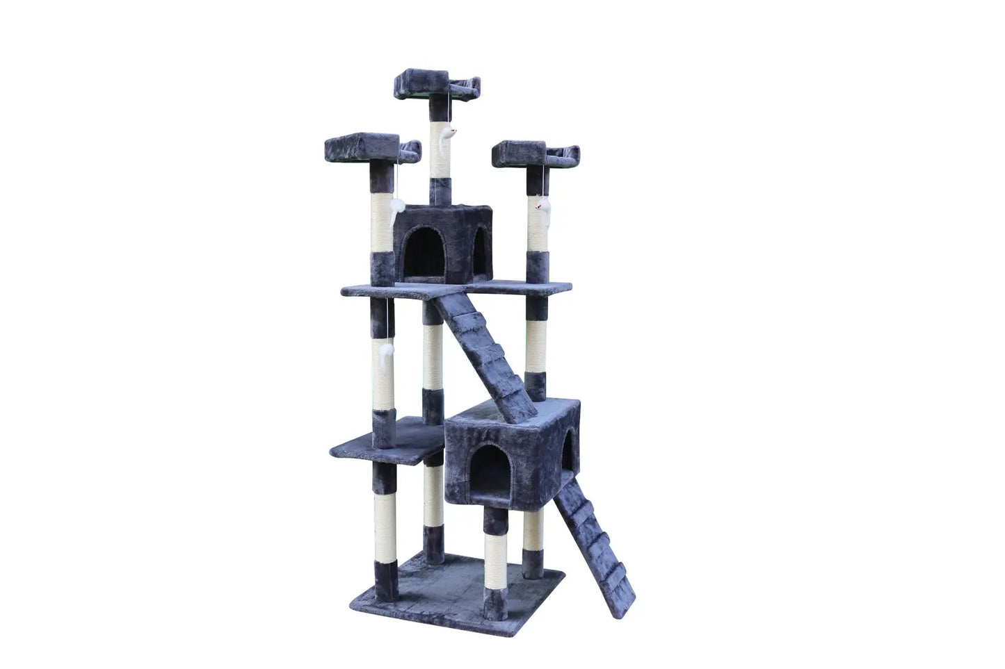 YES4PETS 180 cm Cat Kitten Scratching Post Tree W ladder-Grey - Paws & Palettes