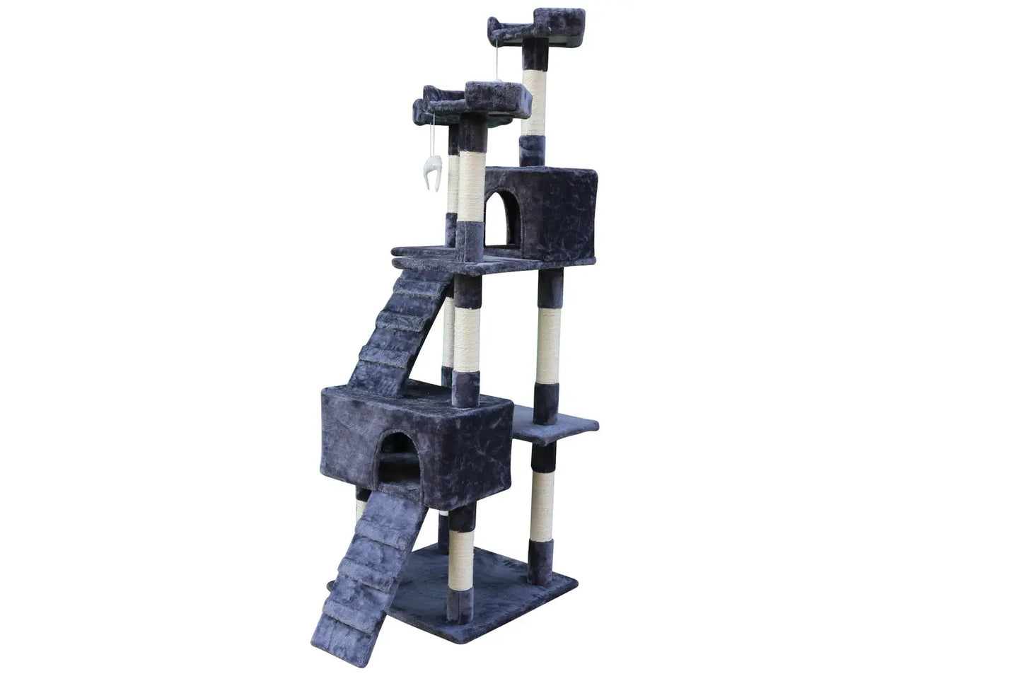 YES4PETS 180 cm Cat Kitten Scratching Post Tree W ladder-Grey - Paws & Palettes