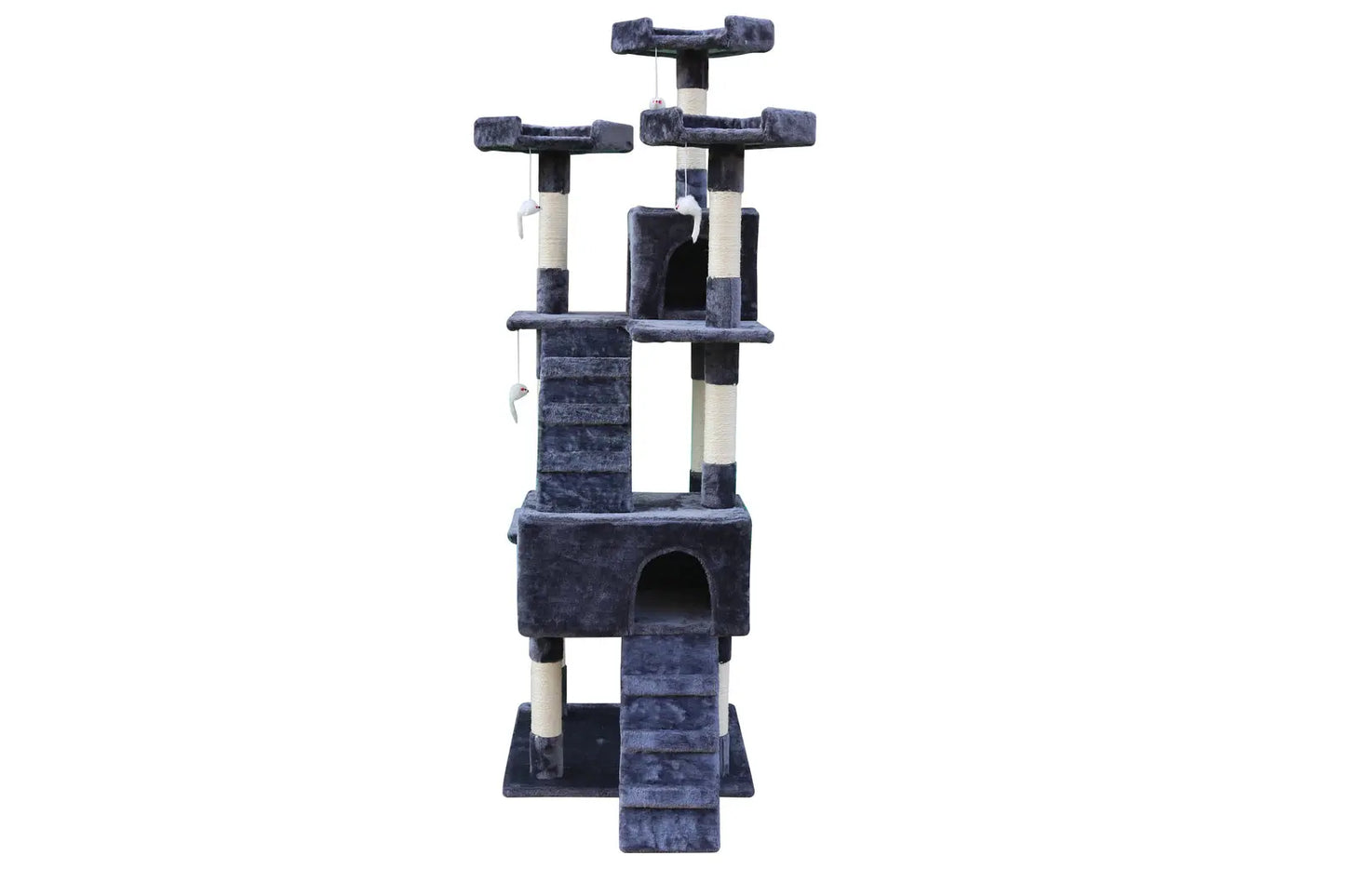 YES4PETS 180 cm Cat Kitten Scratching Post Tree W ladder-Grey - Paws & Palettes