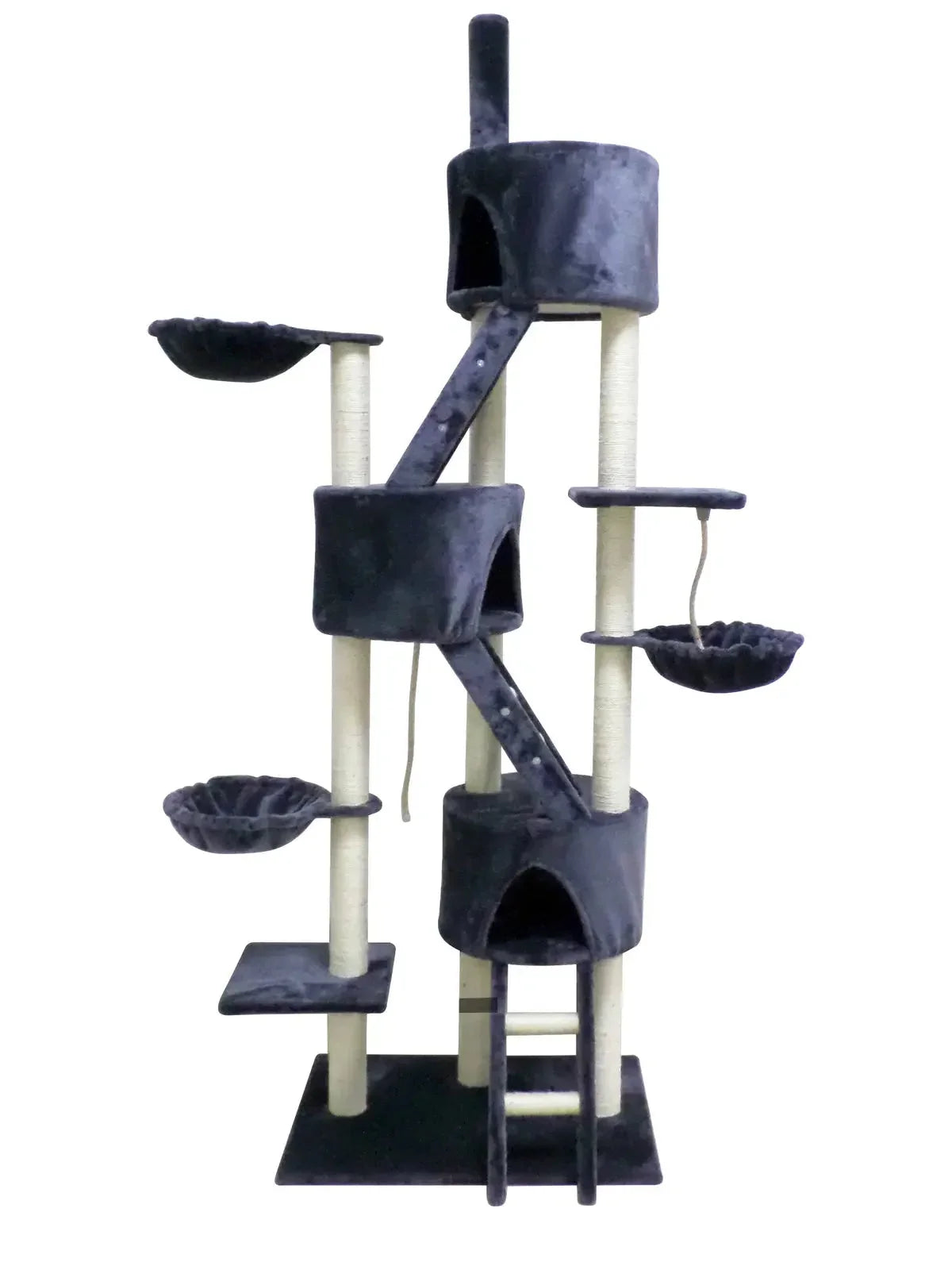 YES4PETS 244 cm XL Multi Level Cat Scratching Post Tree Scratcher Pole- Grey Dropshipzone