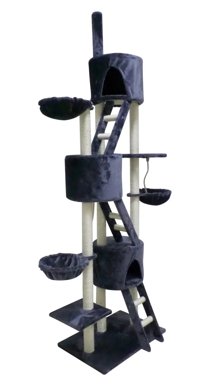 YES4PETS 244 cm XL Multi Level Cat Scratching Post Tree Scratcher Pole- Grey Dropshipzone