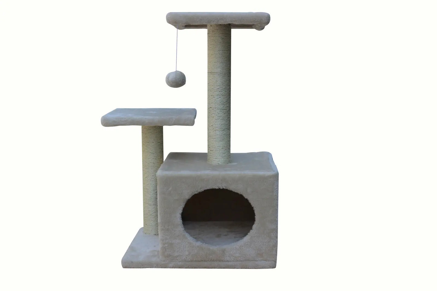 YES4PETS 71cm Beige Cat Scratching Tree Scratcher Post Pole Furniture Gym House - Paws & Palettes