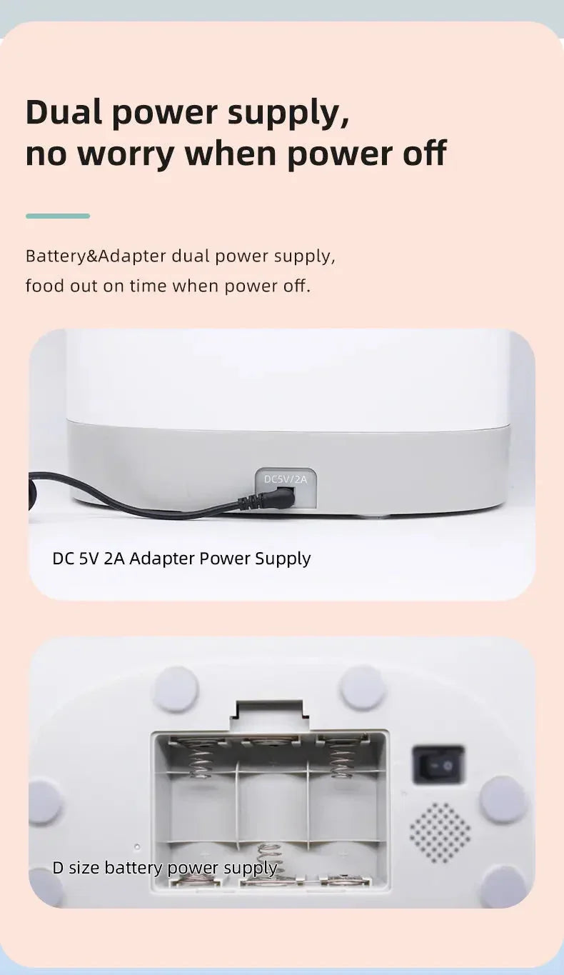 Smart Automatic Pet Dog Cat Rabbit Feeder Smartphone Camera APP for iPhone Android Dropshipzone