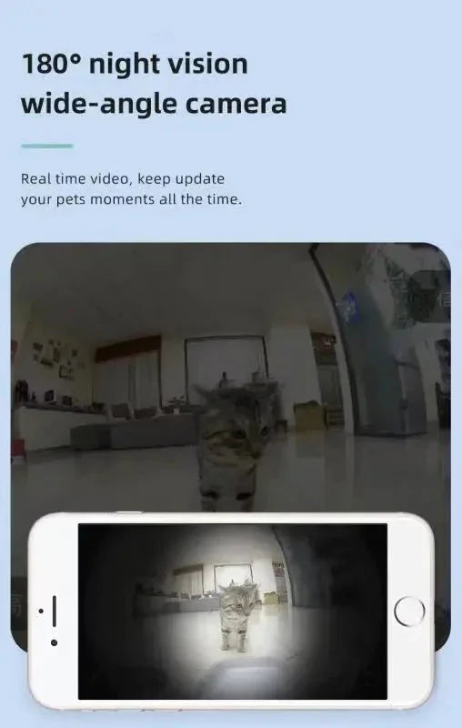 Smart Automatic Pet Dog Cat Rabbit Feeder Smartphone Camera APP for iPhone Android Dropshipzone