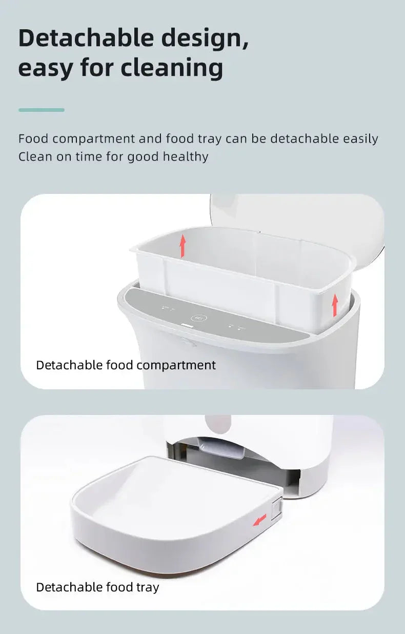 Smart Automatic Pet Dog Cat Rabbit Feeder Smartphone Camera APP for iPhone Android Dropshipzone