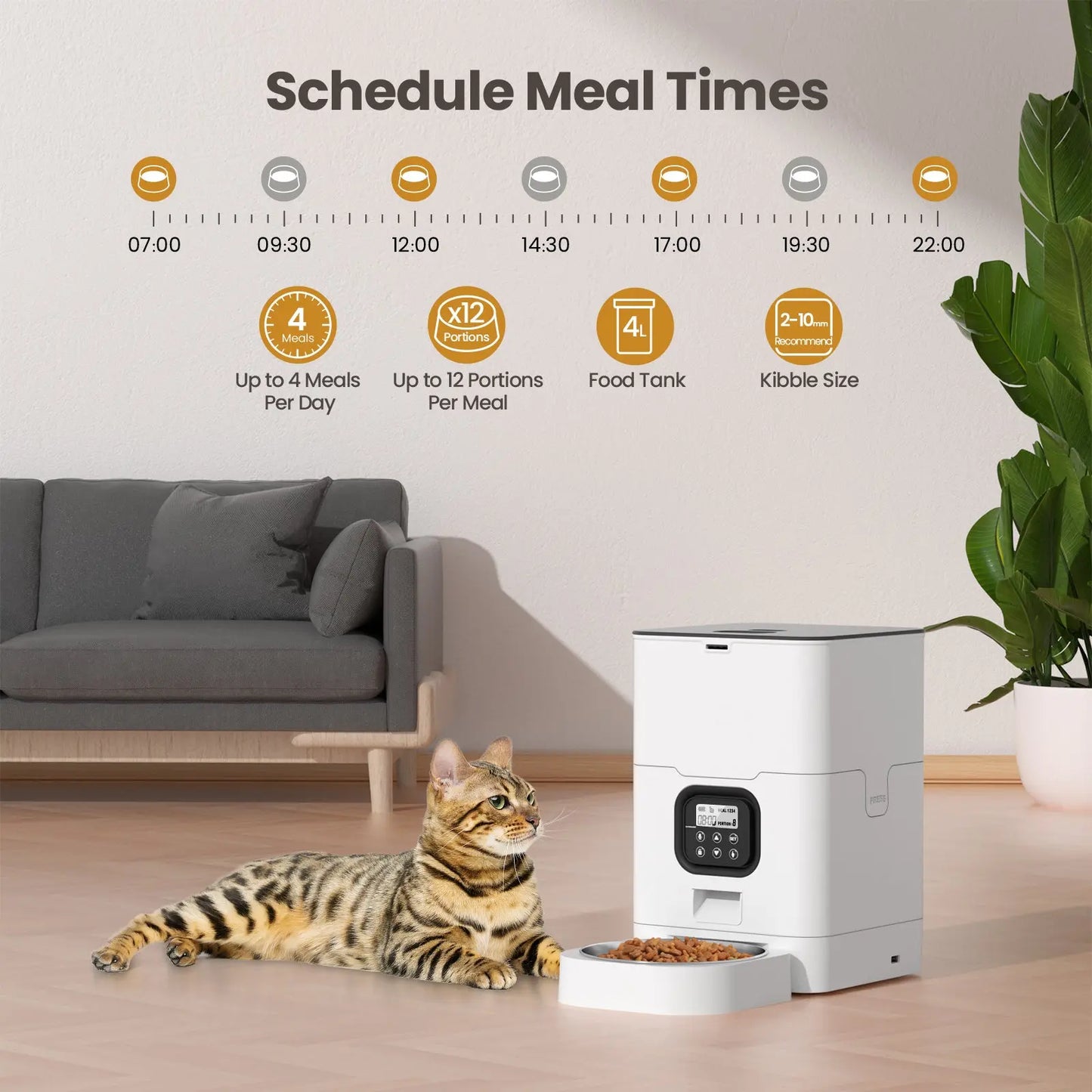 YES4PETS 6L Automatic Digital Pet Dog Cat Feeder Food Bowl Dispenser - Paws & Palettes