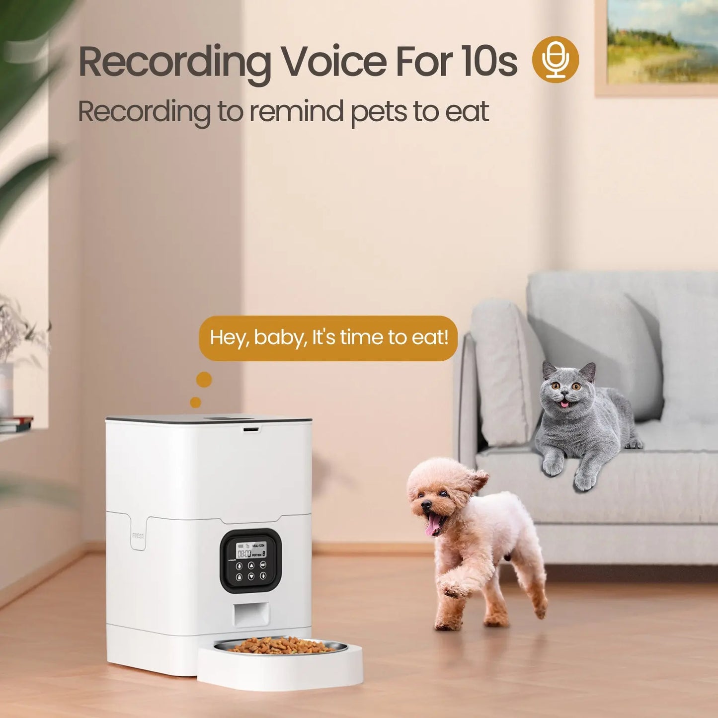 YES4PETS 6L Automatic Digital Pet Dog Cat Feeder Food Bowl Dispenser - Paws & Palettes