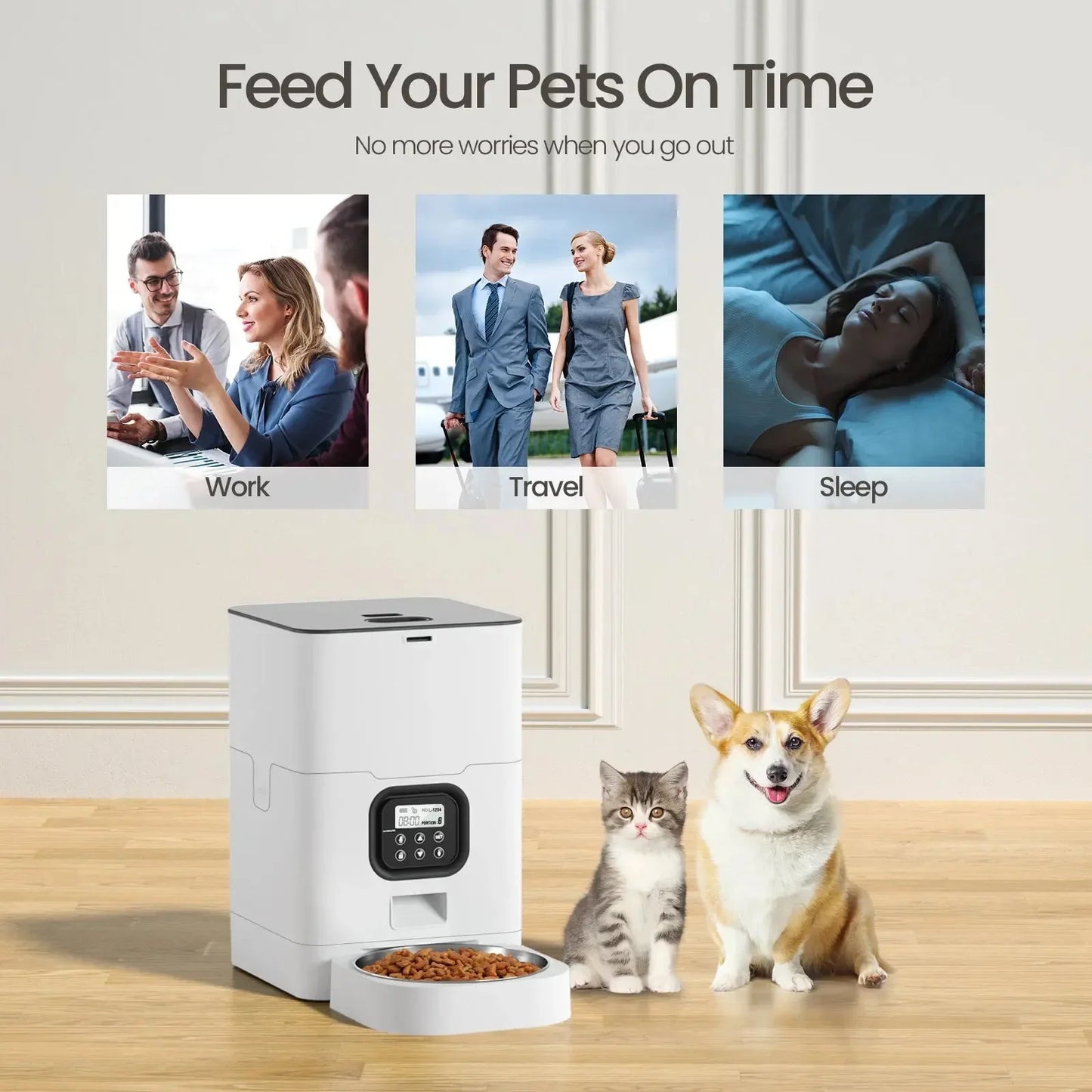 YES4PETS 6L Automatic Digital Pet Dog Cat Feeder Food Bowl Dispenser Dropshipzone