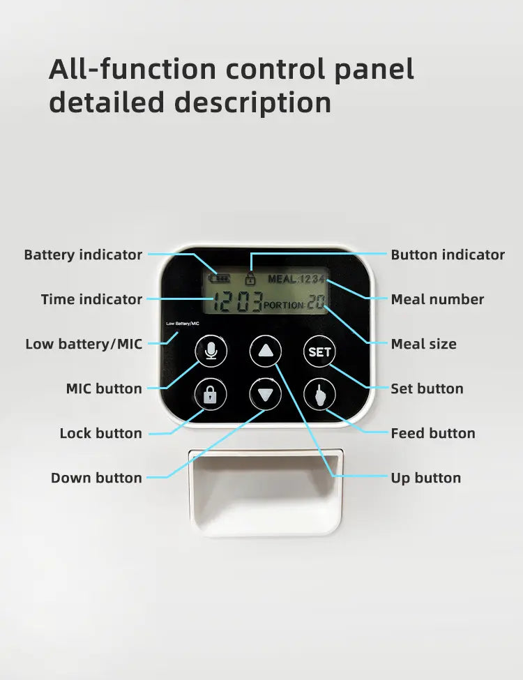 YES4PETS 5.6L Visible Automatic Digital Pet Dog Cat Feeder Food Bowl Dispenser - Paws & Palettes