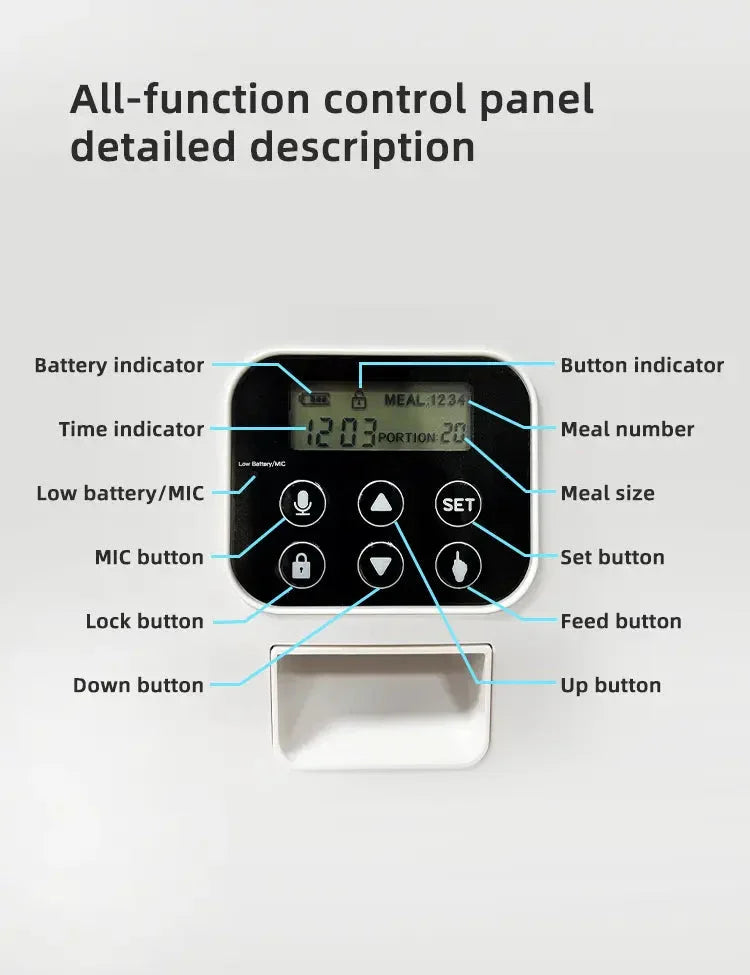 YES4PETS 5.6L Visible Automatic Digital Pet Dog Cat Feeder Food Bowl Dispenser Dropshipzone