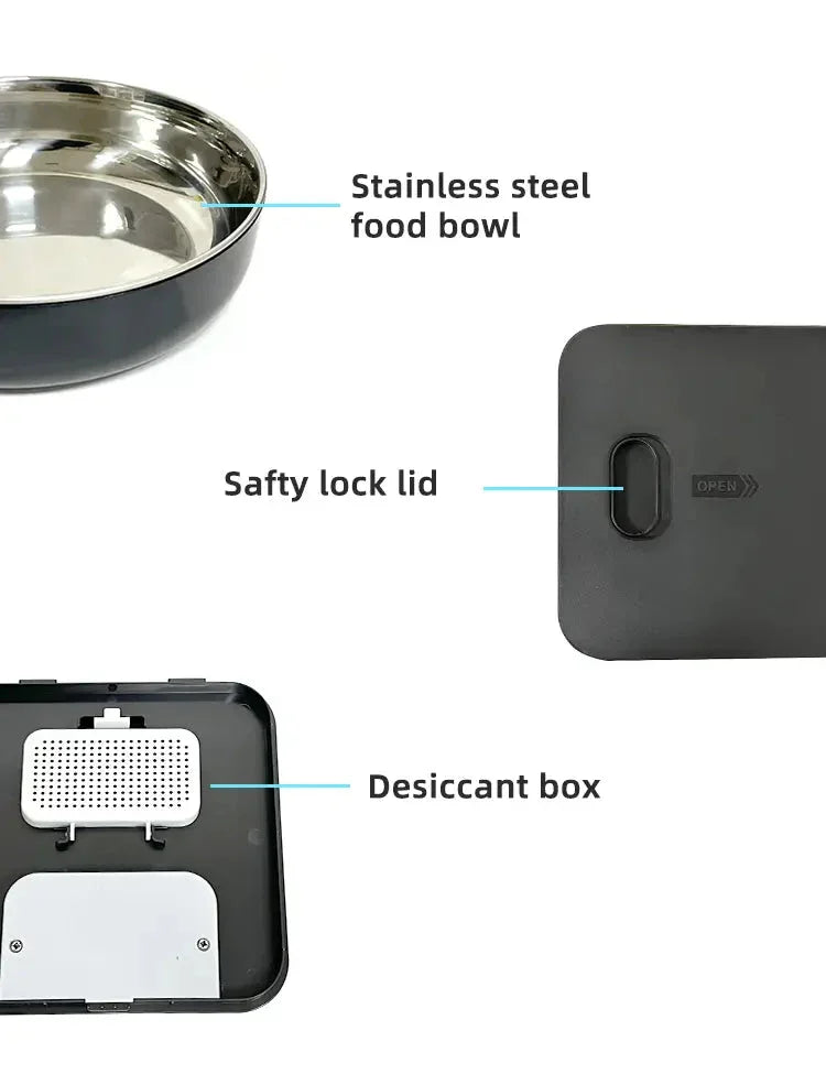 YES4PETS 5.6L Visible Automatic Digital Pet Dog Cat Feeder Food Bowl Dispenser Dropshipzone