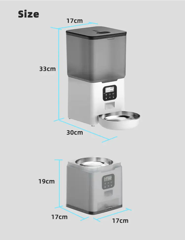 YES4PETS 5.6L Visible Automatic Digital Pet Dog Cat Feeder Food Bowl Dispenser - Paws & Palettes