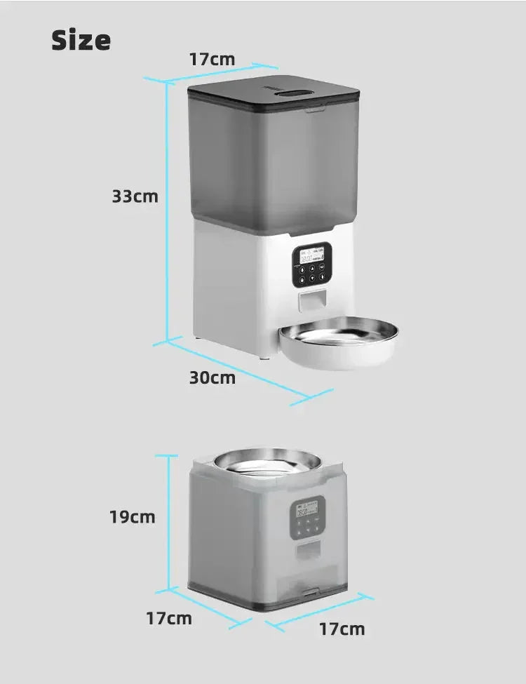 YES4PETS 5.6L Visible Automatic Digital Pet Dog Cat Feeder Food Bowl Dispenser Dropshipzone