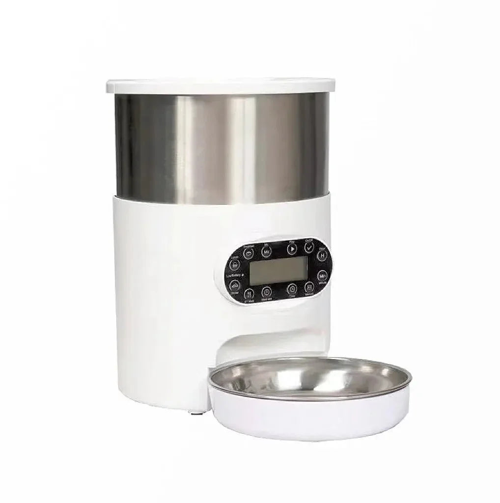 YES4PETS Electric Automatic Pet Dog Cat Rabbit Feeder Stainless Steel 4.5L Dispenser Dropshipzone