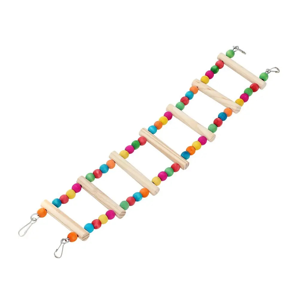 YES4PETS 4 X Assorted Wood Large Hanging Swing Bird Parrot Parakeet Cockatiel Budgie Toys - Paws & Palettes