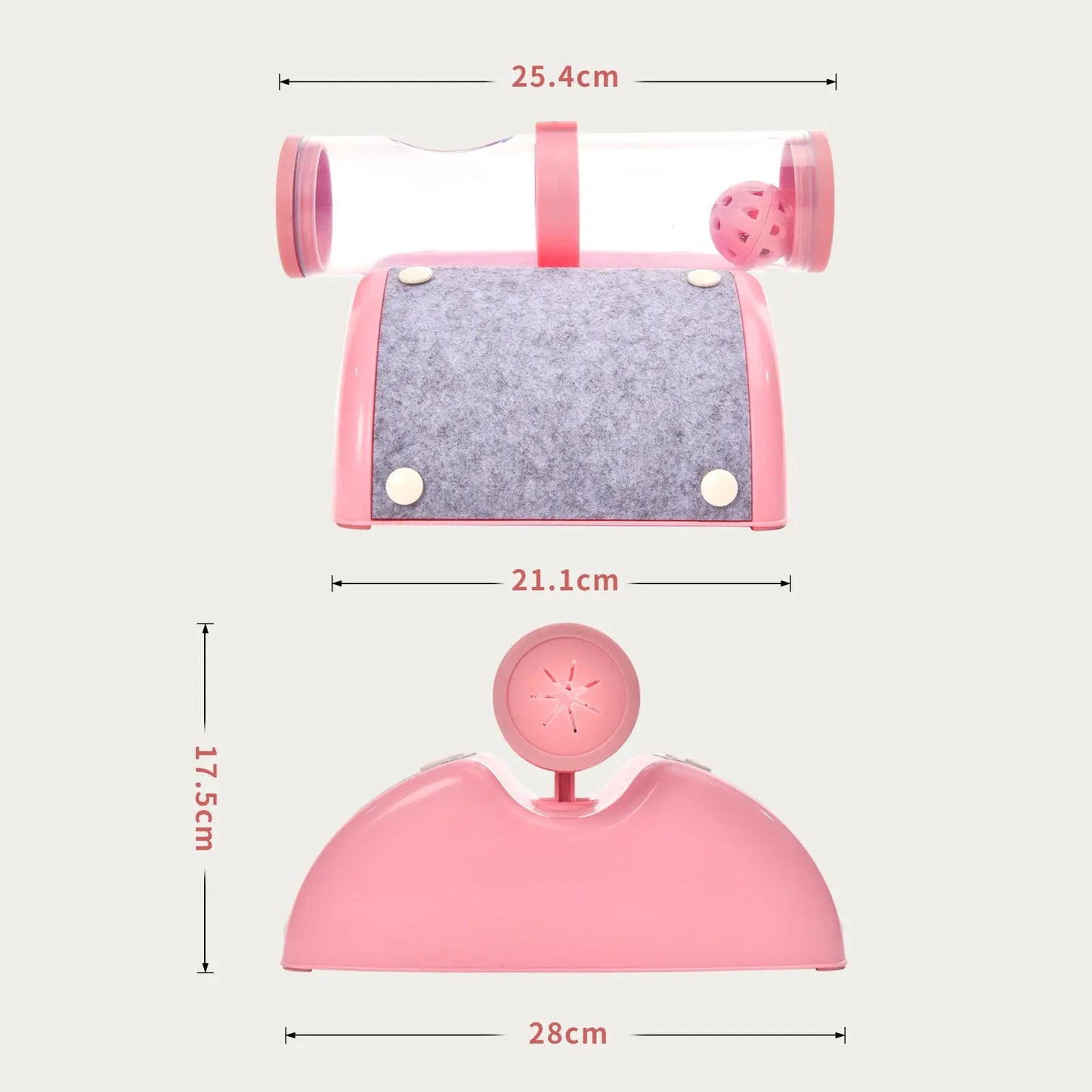 YES4PETS Cat Play Box Kit Pet Toy Kitten Toys Interactive Ball Peek Hunting Toy-Pink - Paws & Palettes