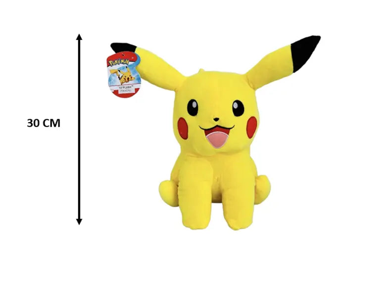 Wicked Cool Toys Pokémon Sitting Plush Pikachu 12" - Paws & Palettes