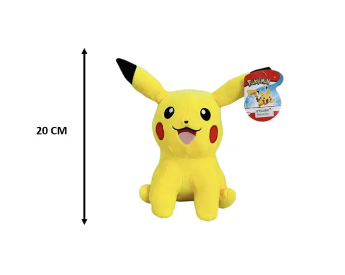 Wicked Cool Toys Pokémon Sitting Plush Pikachu 8" - Paws & Palettes