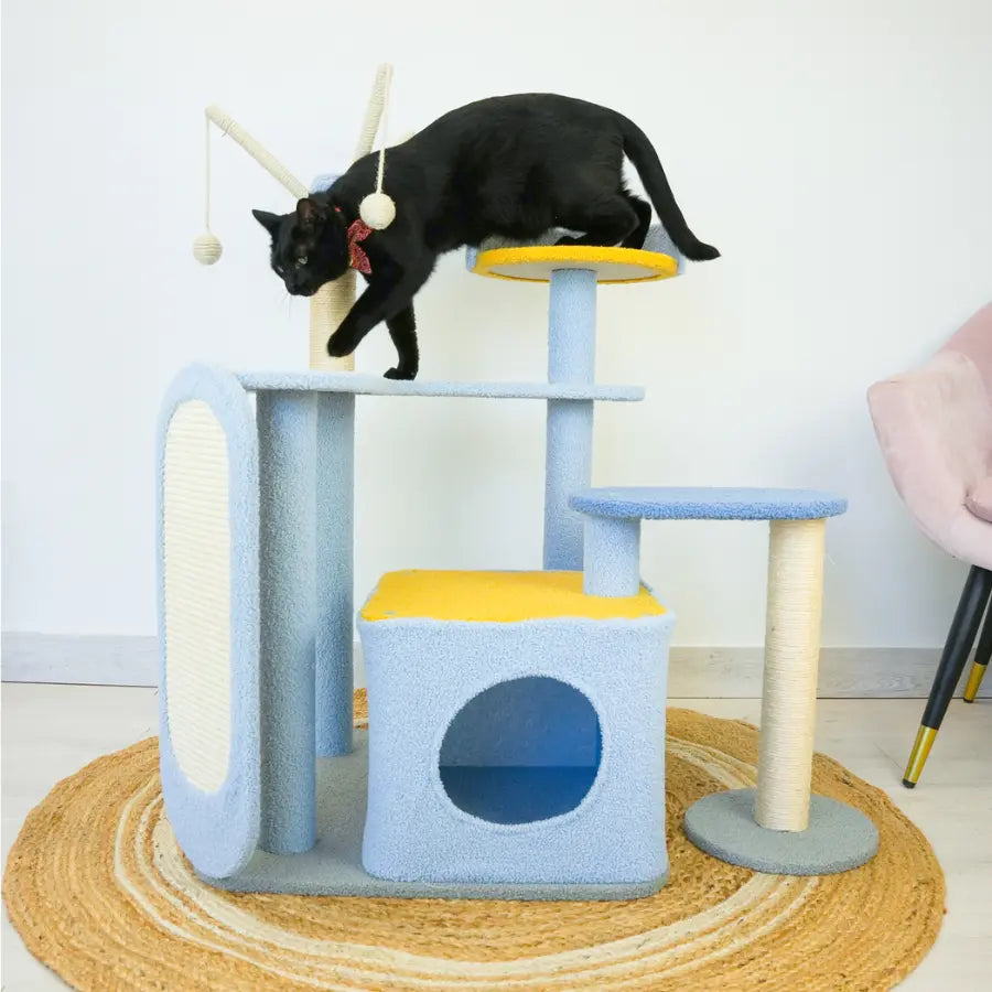 Petwiz KityKat Playland Cat Tree Scratching Post Pole - Paws & Palettes