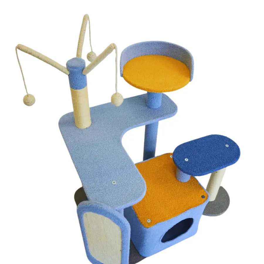 Petwiz KityKat Playland Cat Tree Scratching Post Pole - Paws & Palettes