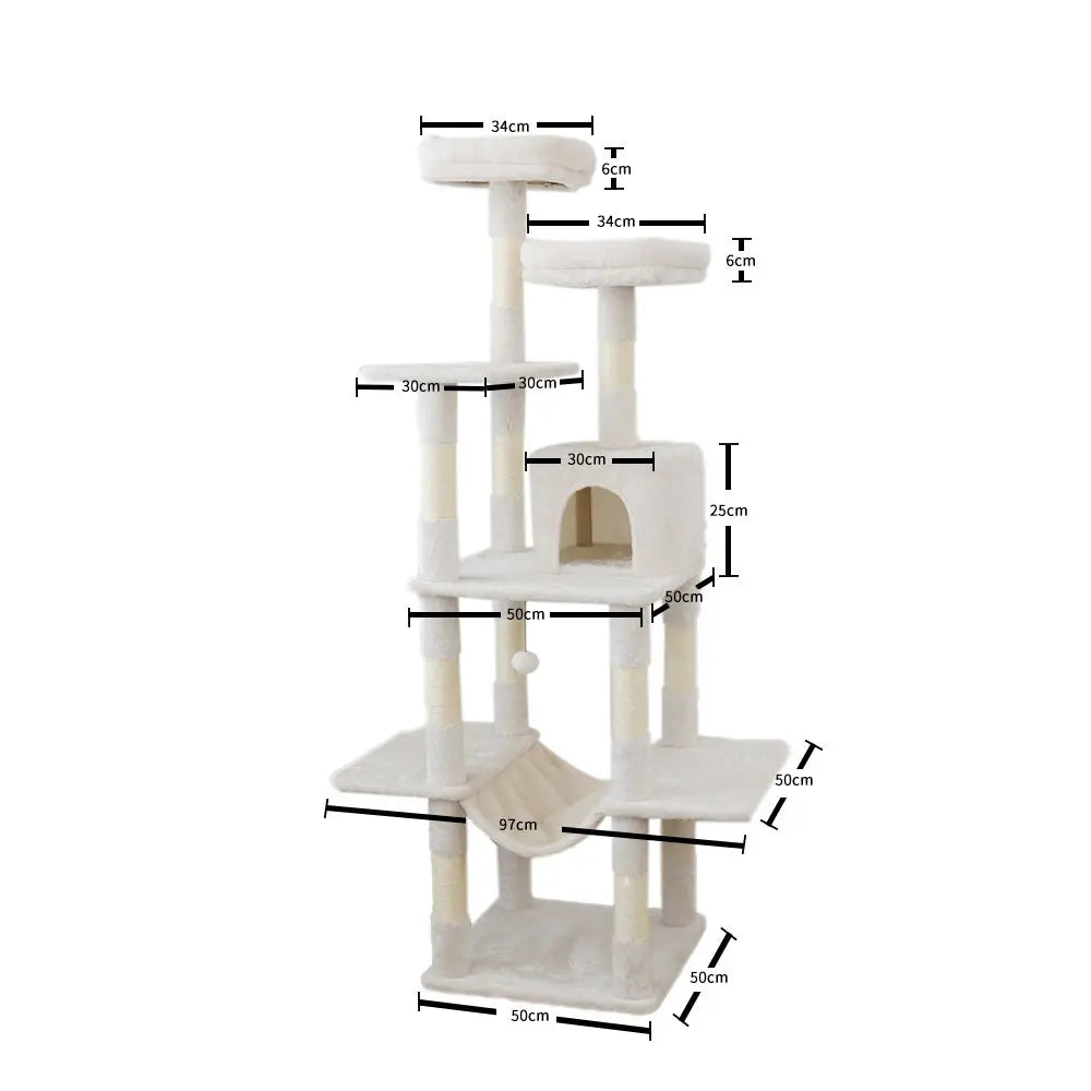CATIO Tranquility Condo Scratching Post 50x50x174cm - Paws & Palettes