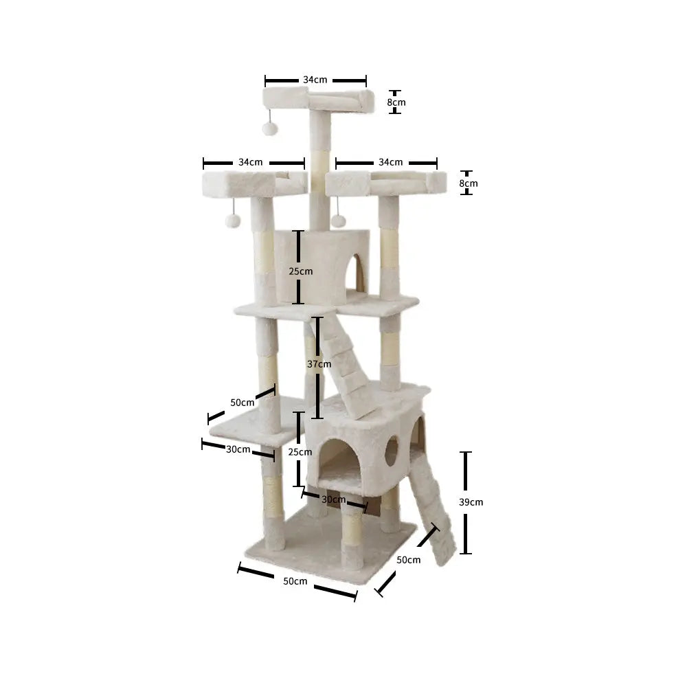 CATIO Tranquility Palace Scratching Post 50x50x171cm - Paws & Palettes